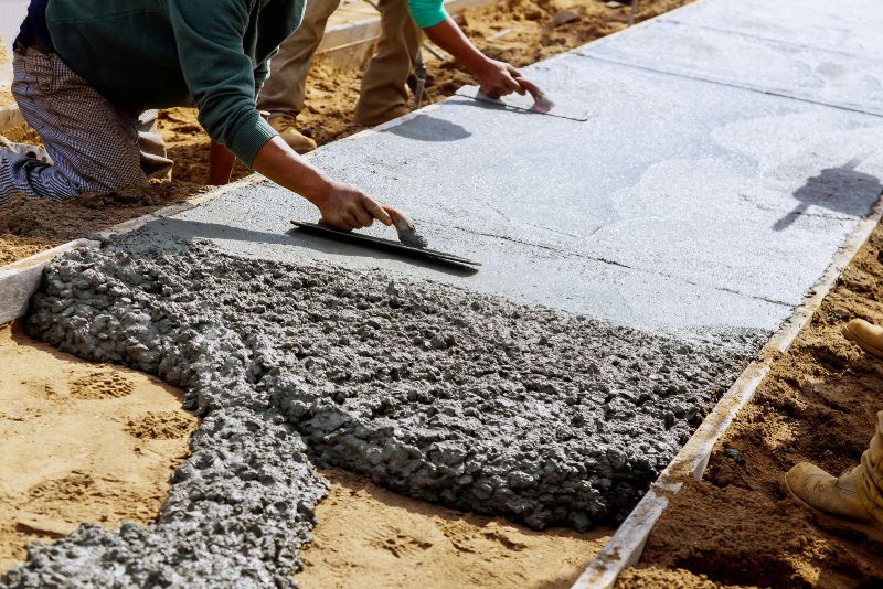 concrete slabs installation