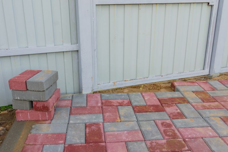 coloured concrete pavers