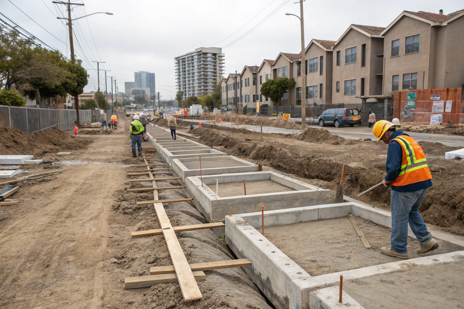 Strip footings poured for a new home build