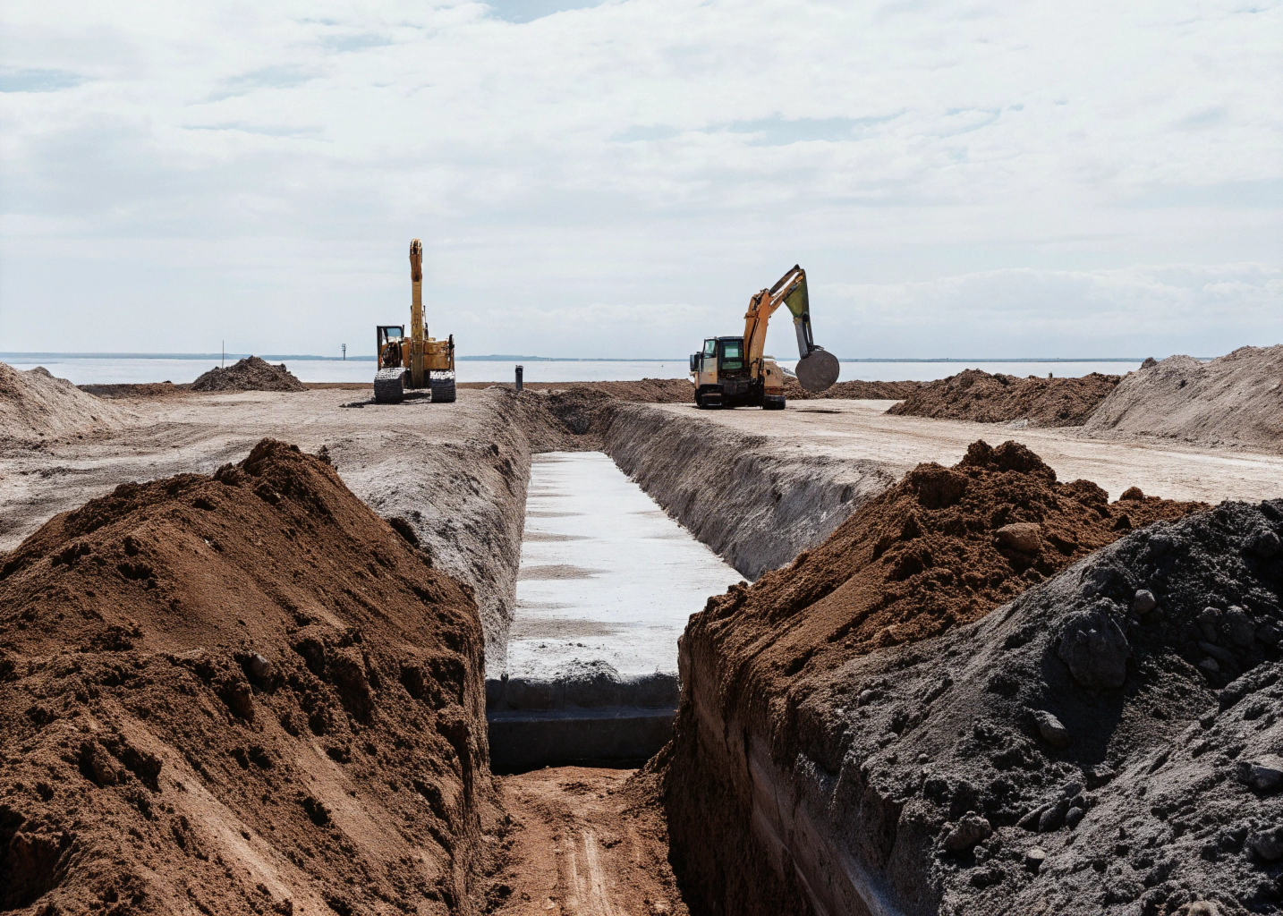 Bulk excavation operations underway at a Bundaberg development site