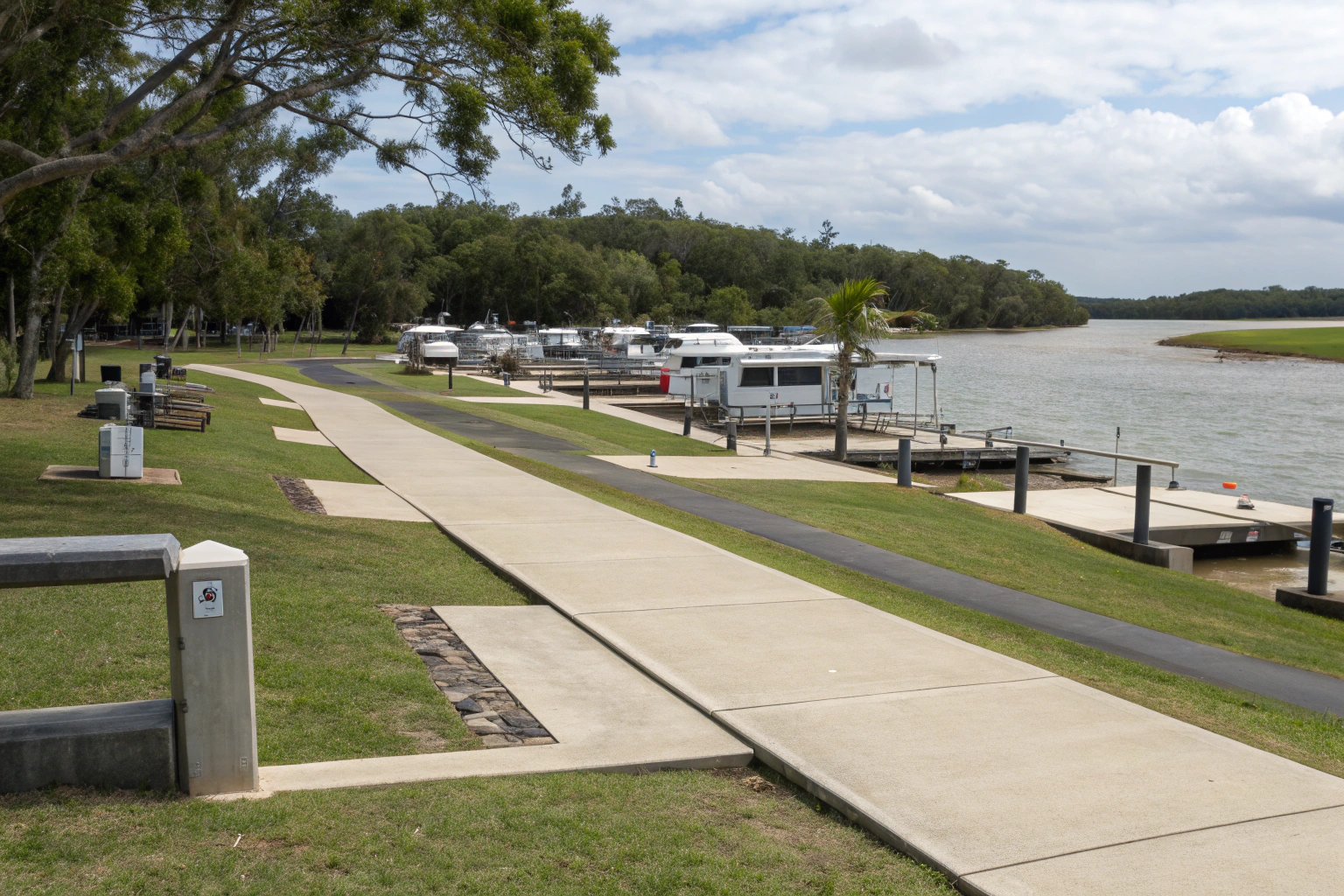 Concrete infrastructure at a caravan park in Burnett Heads