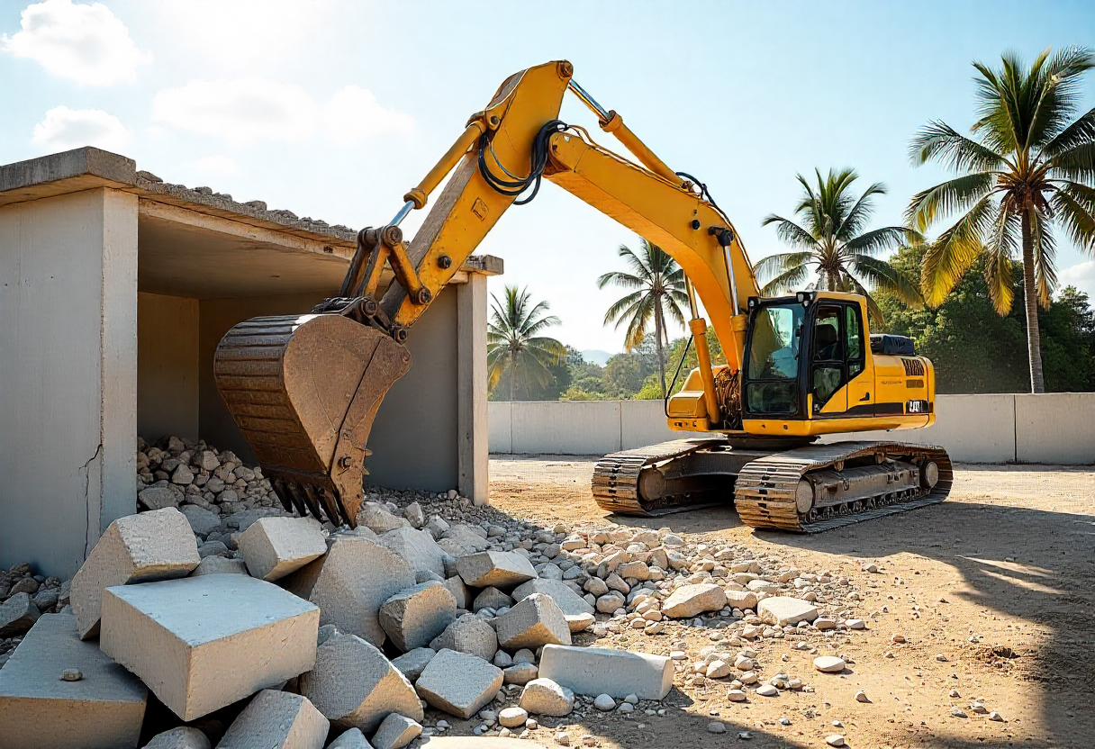 Heavy excavation machinery clearing a Bundaberg site ahead of construction