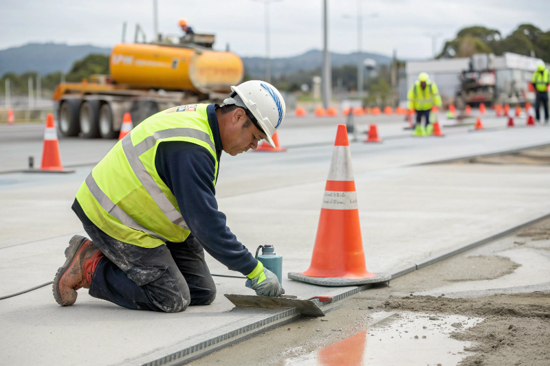 Quality control slump testing for bulk concrete delivery in Bundaberg commercial project