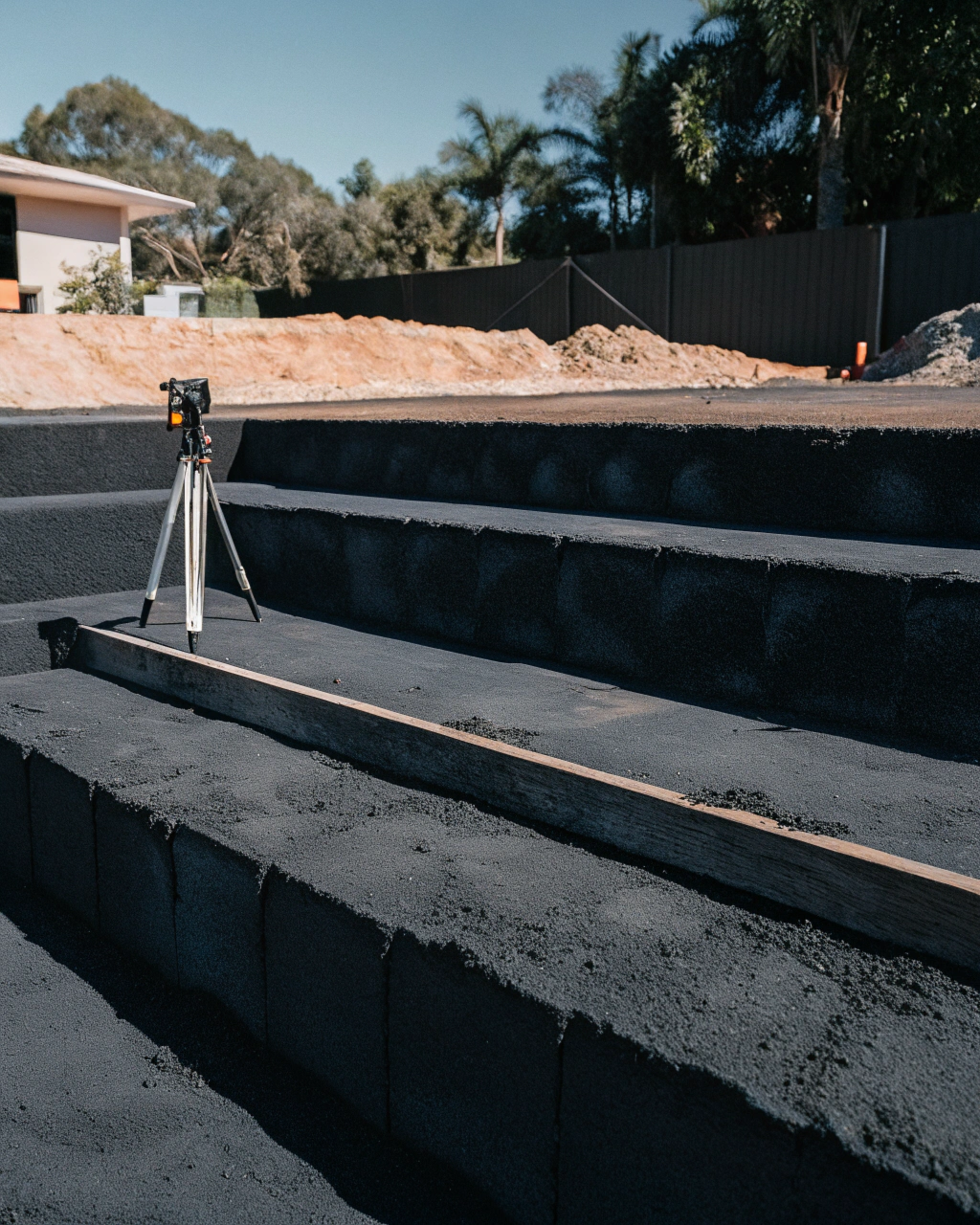 Professional site preparation ahead of a concrete installation